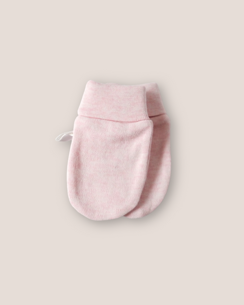 colour:dusty-rose | Dusty rose pink soft newborn baby mittens