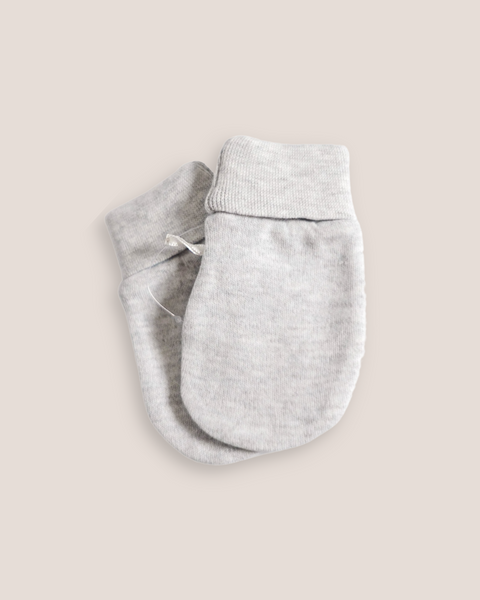 colour:chocolate | Grey soft newborn baby mittens