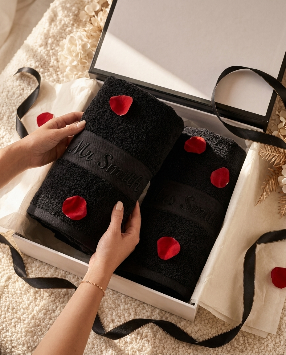 Embroidered Bath Towel Set