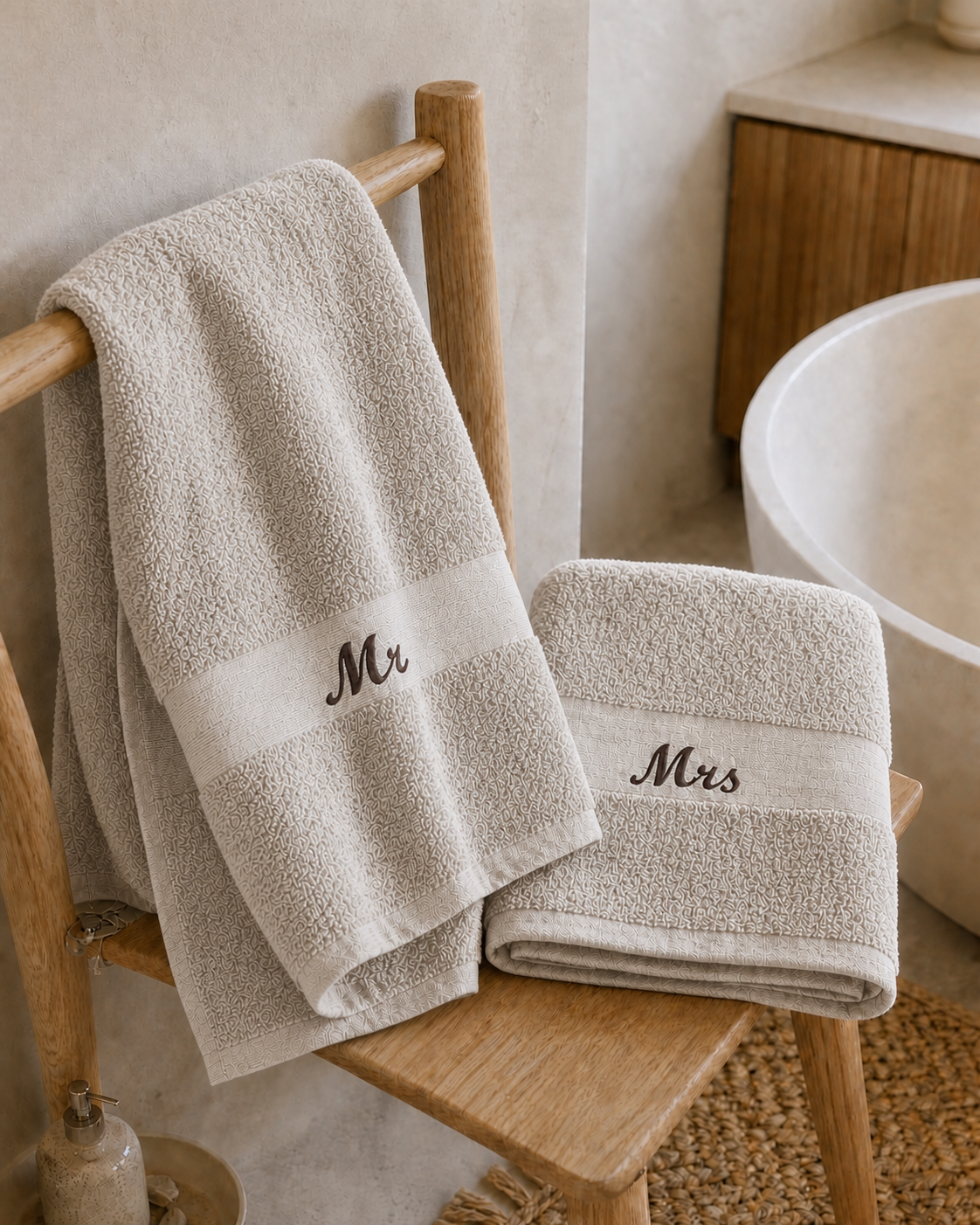 Embroidered Bath Towel
