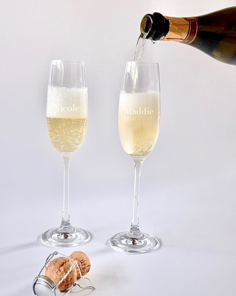 PERSONALSIED CHAMPAGNE FLUTE GLASSES