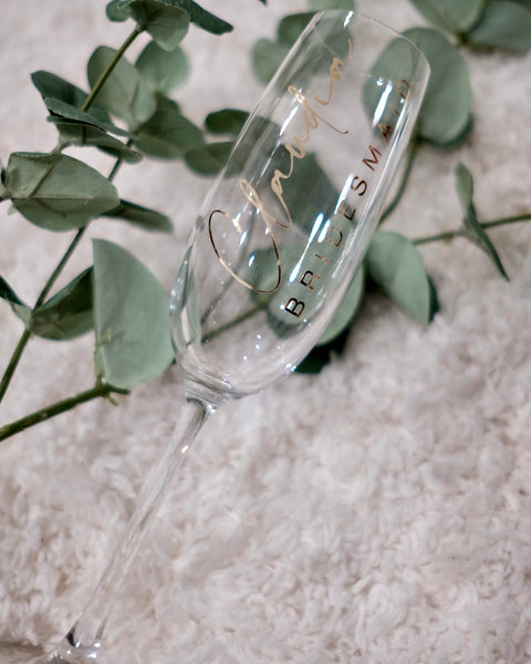 PERSONALSIED CHAMPAGNE FLUTE GLASSES